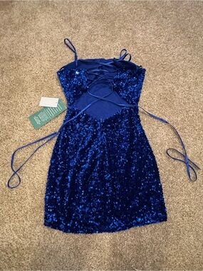 starstruck sequin dress in royal blue KHYLA catching sequins that will turn heads Royal Blue Sequin Dress -